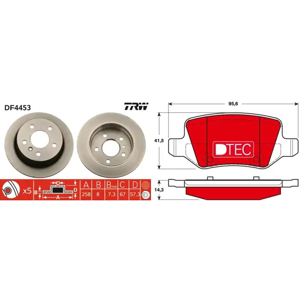 Bestprice Brake Set Rear Axle Including Brake Discs Diameter 258 Mm Full + Rear Brake Pads Compatible With Mercedes A-Class (W169), B-Class Sports Tourer (W245